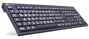 Logickeyboard XL Print klawiatura USB QWERTZ Niemiecki Czarny