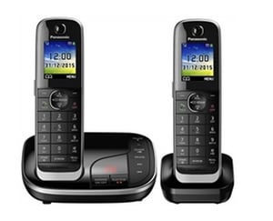 Panasonic KX-TGJ322 DECT-Telefon Anrufer-Name und -Identifikation Schwarz