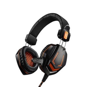 Canyon Multiplatform Gaming-Headset, kabelgebundenes Headset mit Kopfbügel, schwarz, orange