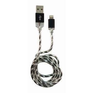 LC-Power LC-C-USB-LIGHTNING-1M-8 kabel Lightning Czarny, Srebrny
