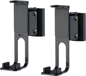Goobay 70829 Speaker Mount, Wall-Mounted, Steel, Black