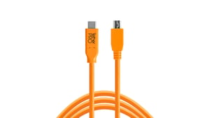 Tether Tools CUC2415-ORG kabel USB USB 2.0 4,6 m USB C Mini-USB B 0,48 Gbit/s Pomarańczowy