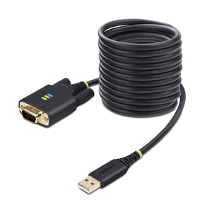 StarTech 1P10FFC-USB-SERIAL parallellkabel, svart, 3 m, USB typ A till DB-9