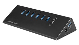 LC-Power USB Hub USB 3.2 Gen 1 (3.1 Gen 1) Type-A 5000 Mbit/s Czarny