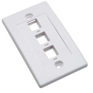 Techly IWP-MD PSTR-3W Outlet and Switch Frame, White