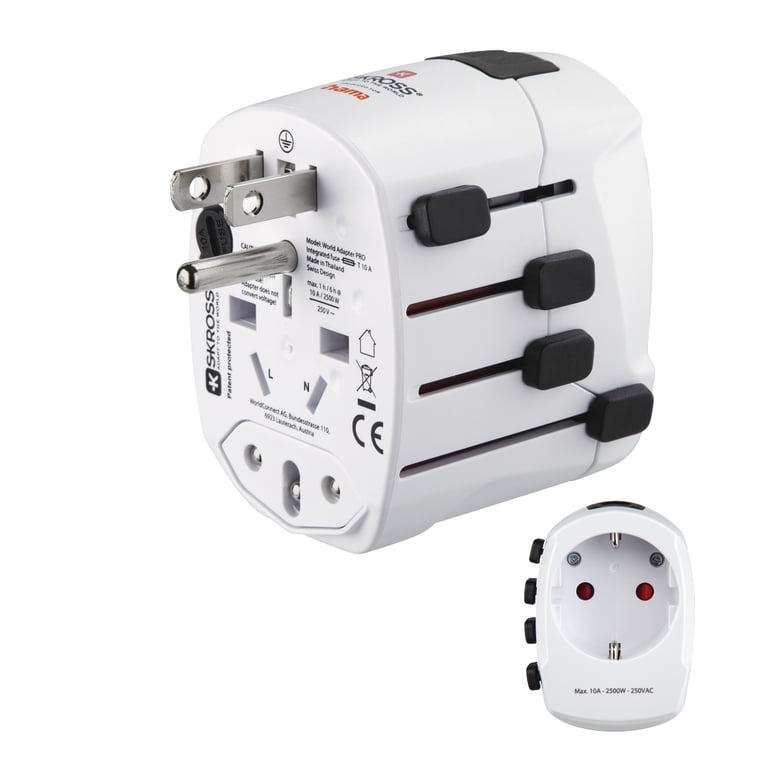 Hama World Travel Pro adapter wtyczek zasilających Uniwersalne Biały
