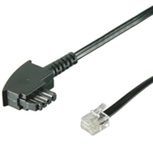 Goobay 3m TAE-F/RJ11 Cable Czarny