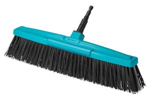 Gardena 3622-20 Outdoor Broom, Stiff Bristles, Polypropylene (PP), Black, Cyan