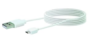 Schwaiger LK200M532 USB 2.0 Cable, 2 m, USB A to Micro-USB A, White