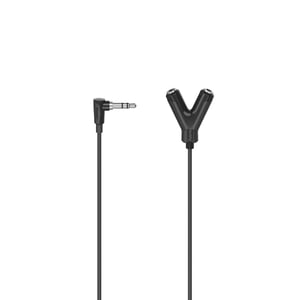 Hama 00205190 Audio Cable, 0.2 m, 3.5 mm to 2 x 3.5 mm, Black