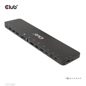 CLUB3D CSV-1566 Dockingstation, USB 3.2 Gen 1 (3.1 Gen 1) Typ-C, schwarz