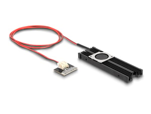 DeLOCK Kühlkörper mit Lüfter für M.2-SSD 2280, schwarz