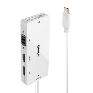 Lindy 43279 USB 3.2 Gen 1 (3.1 Gen 1) Type-C-Dockingstation, weiß