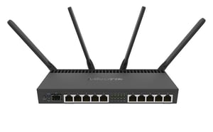 Mikrotik RB4011iGS+5HacQ2HnD-IN Gigabit Ethernet Dual-band (2.4 GHz/5 GHz) Wireless Router, Black