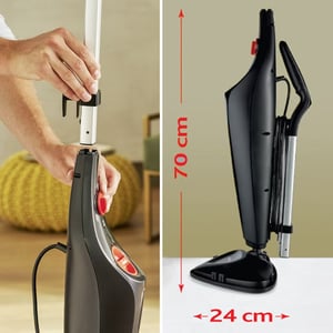Vileda Steam Plus Przenośna myjka parowa 0,4 l 1550 W Czarny