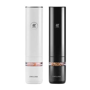 ZWILLING Enfinigy Salt and Pepper Grinder Set, Black, White