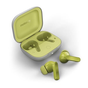 Motorola PG38C05790 Kopfhörer/Headset – kabellos, In-Ear, für Telefonate/Musik/Sport/Alltag, Bluetooth, grün