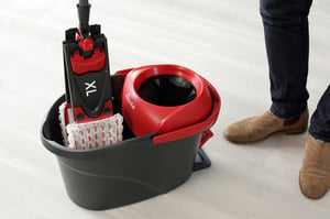 Vileda Ultramat Turbo XL mop Suchy i Mokry Mikrofibra Czarny, Czerwony