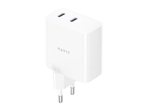 Havit UC45 EU - dwuportowa ładowarka podróżna GaN 45 W, czarna