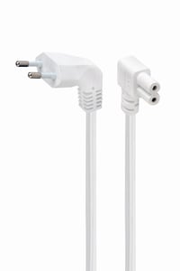Gembird PC-184L-VDE-2.5M-W Power Cable, White, 2.5 m, C7 Panel
