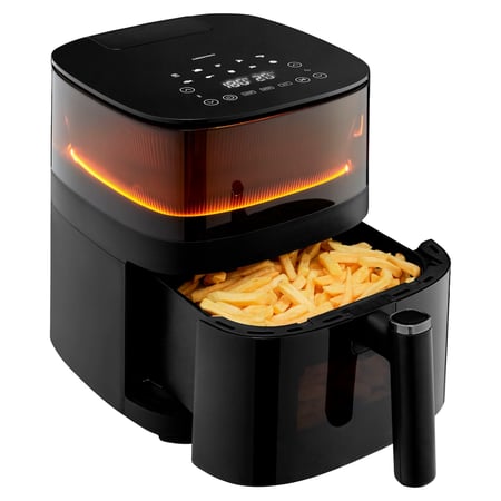 MEDION LIFE X10 XL Pojedyńczy 5 l 1500 W Frytkownica na gorące powietrze Czarny