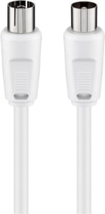 Goobay 11511 koaxialkabel 2,5 m Vit