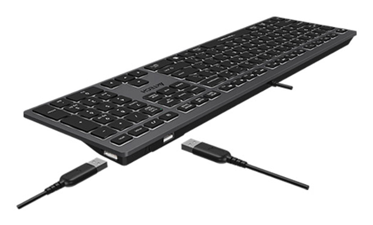 A4Tech Fstyler FX60H (White Backlit) klawiatura Gaming USB QWERTY Szary
