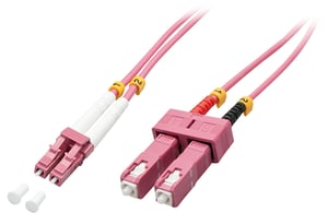 Lindy 46364 InfiniBand-/Glasfaserkabel 10 m LC SC Rosa