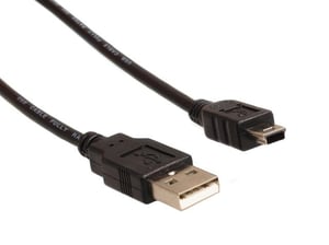 Maclean MCTV-749 USB 2.0 Cable, 3 m, USB-A to Mini-USB-A, Black