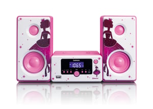 Lenco MC-020 System mini domowego audio 10 W Różowy, Biały