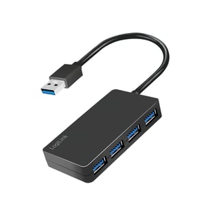 LogiLink UA0396 USB 3.2 Gen 1 (3.1 Gen 1) Typ-A-Hubs und Konzentratoren, 5000 Mbit/s, schwarz