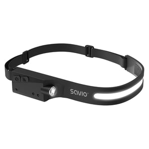 Savio FL-02 ficklampa Svart LED-pannlampa