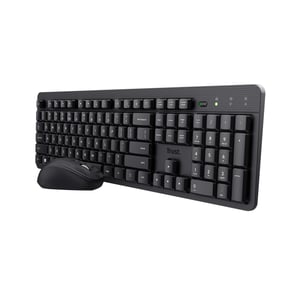 Trust Ody II klawiatura Dołączona myszka Biuro RF Wireless AZERTY Francuski Czarny