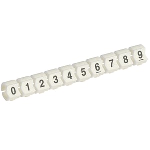 Brady SCNC-23 0-9 znacznik kablowy Czarny, Biały Nylon 50 szt.