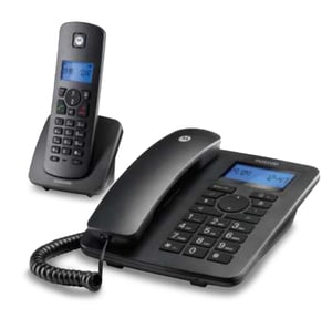 Motorola C4201 Analog-/DECT-Telefon Name und Anrufer-ID Schwarz