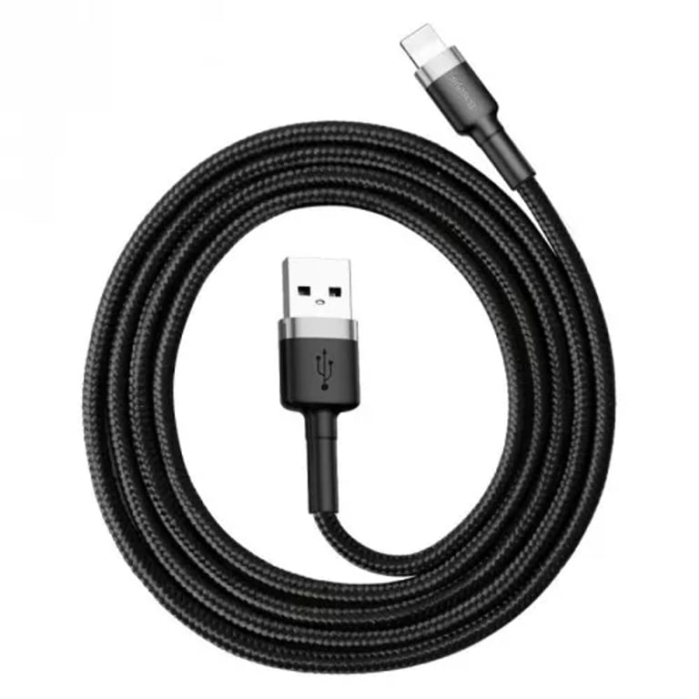 Baseus CALKLF-AG1 kabel Lightning 0,5 m Szary, Czarny
