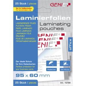 Genie 10784 folia do laminowania 25 szt.