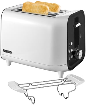 Unold 38410 Toaster, 6-slot, 2-cup, 700 W, Black, White