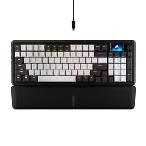 Corsair CH-91E921E-NA Gaming-Tastatur USB QWERTY US-Englisch Schwarz, Weiß