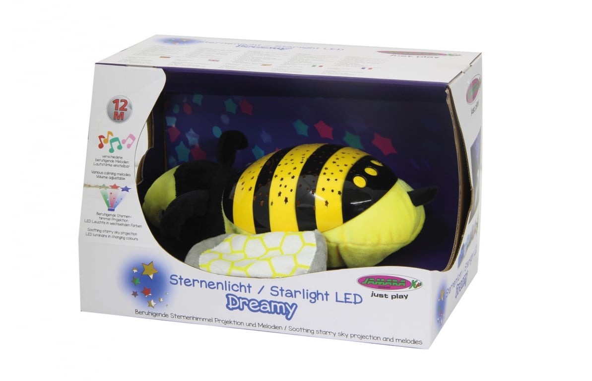 Jamara Dreamy Bee nocna lampka dziecięca Wolnostojący Czarny, Żółty LED