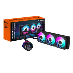 GIGABYTE AORUS WATERFORCE X II 360 All-in-One-Flüssigkeitskühler für den Prozessor, 12 cm, schwarz