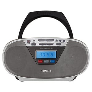 Aiwa BBTU-400SL bärbart stereosystem Analogt och digitalt 6 W FM Silverfärgad MP3-spelare