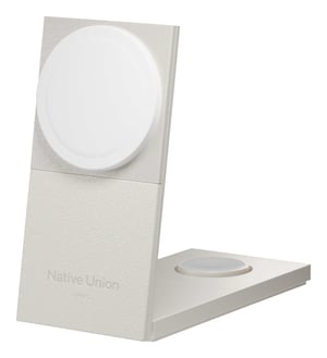 Native Union Rise 3-In-1 Qi2 Smartfon Jasny Szary USB Bezprzewodowe ładowanie Wewnętrzna