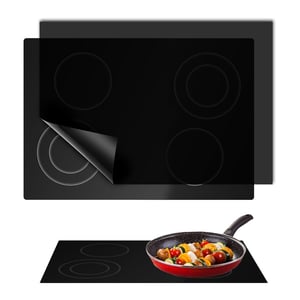 Extralink HOME SCHUTZMATTE FÜR INDUKTIONSKOCHFELD, TRANSPARENT, 53 × 61 CM, Schwarz
