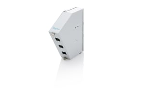 Digitus Glasfaser-Splitter für DIN-Schiene, abgewinkelt, 6 SC SX/LC DX, grau