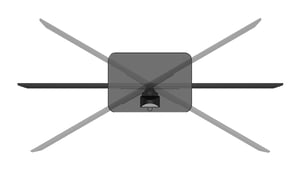 Neomounts DS45-430BL12 uchwyt do telewizorów 109,2 cm (43") Czarny