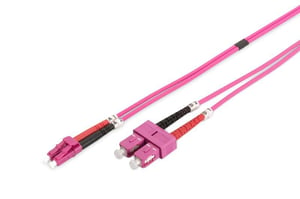 Lanview LVO231814 InfiniBand/Fiber Optic Cable, 2 m, 2x SC, 2x LC, Purple