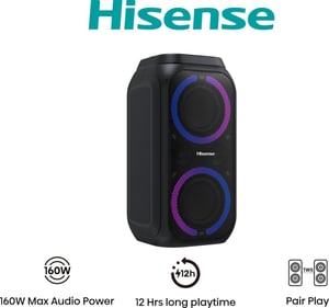 Hisense Party Rocket 160 Party-Lautsprecher Schwarz 160 W
