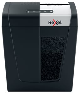 Rexel Secure MC6 dokumentförstörare, mikroskärning, 55 dB, svart, silver