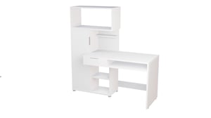 Tuckano Desk with Bookcase 150x149x58 DUET White